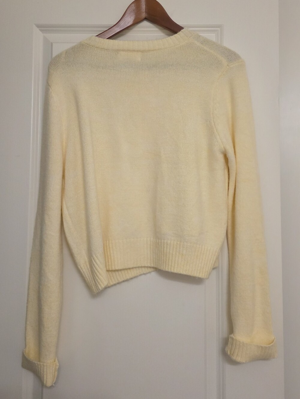 Embroidered Daisy Cottage Core Button Cardigan Womens XL Jessica Simpson Yellow - Picture 6 of 9